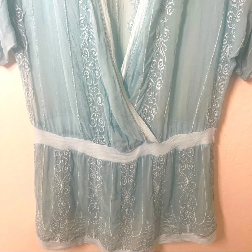 Language silk blouse - Picture 5 of 9